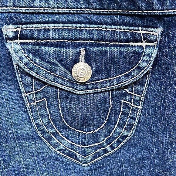True Religion RN#112790 Low Rise Strait Leg Jeans size 28 - Picture 3 of 16